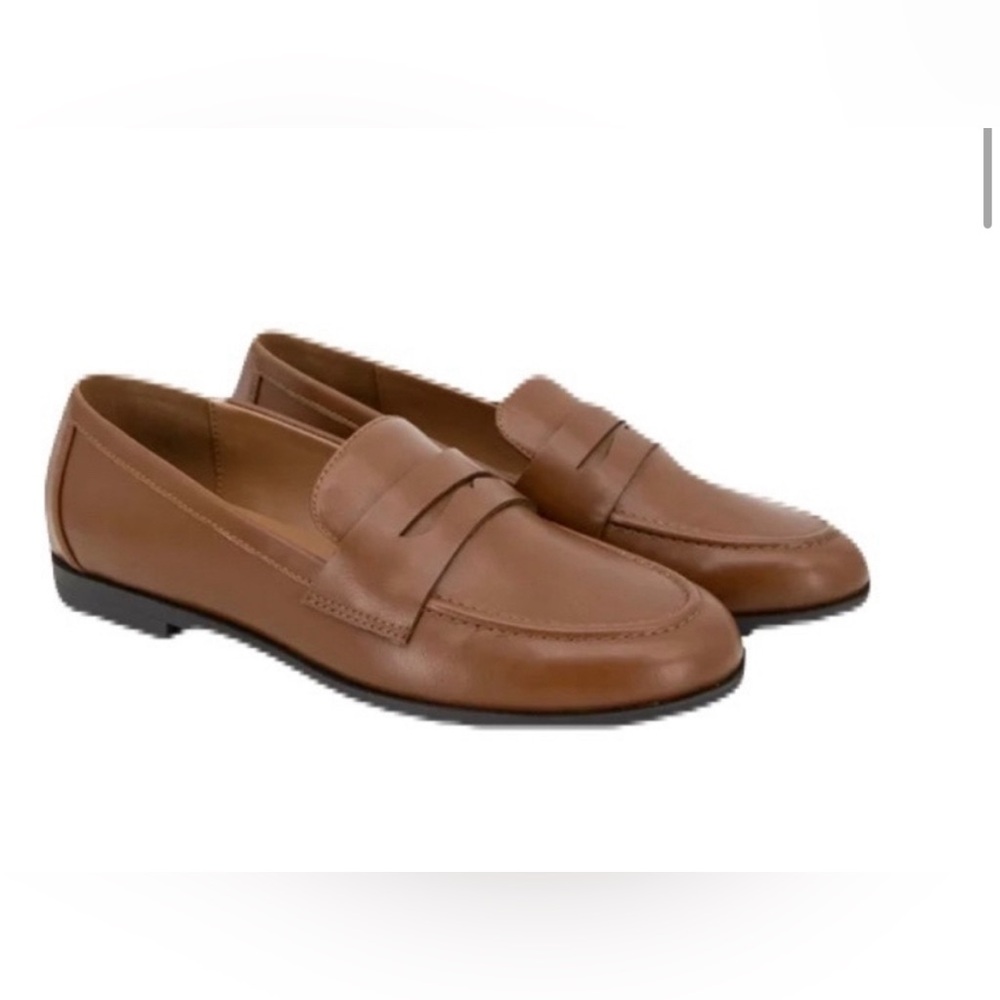 Kensie Ladies Penny Brown Leather Loafers